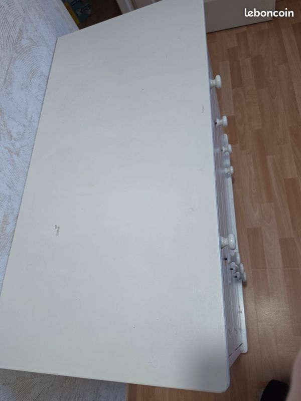Commode Sauthon blanche – 5 tiroirs (image 3)
