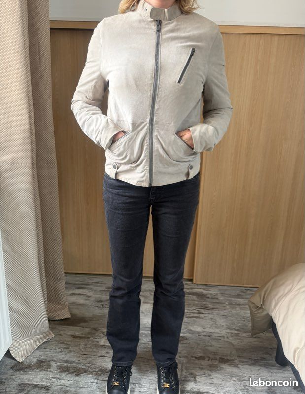 Veste en cuir IKKS (image 1)