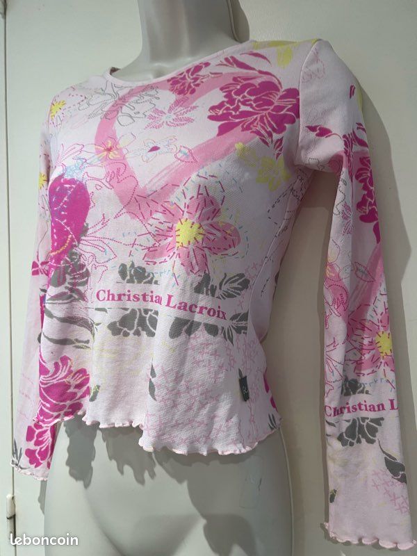 T-shirt Christian Lacroix, junior, Rose, jaune bleu, fuchsia fleuri 11 ans (image 15)