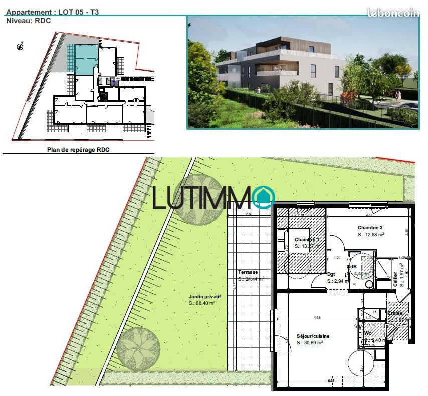 Appartement 3 pièces 72 m² · à Beblenheim · 72 m² · 280 000 €