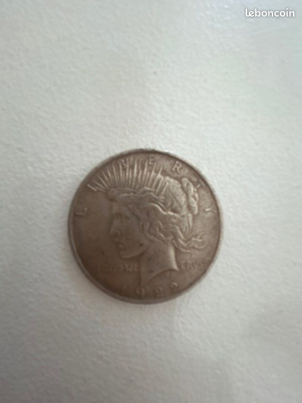 Pièce 1 dollar argent 1922 (image 2)