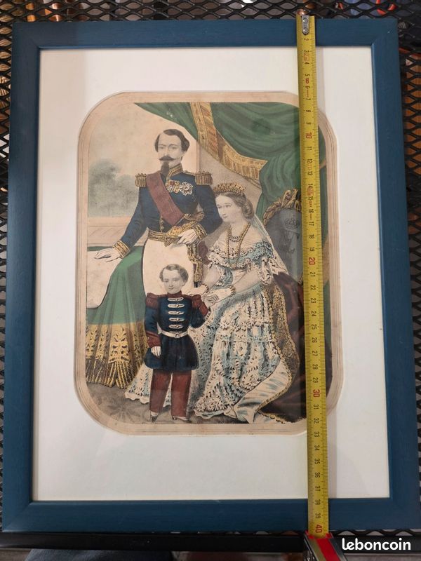 Gravure XIX – Imagerie Populaire – 2nd Empire – Famille Impériale – Napoléon III et Eugénie (image 2)