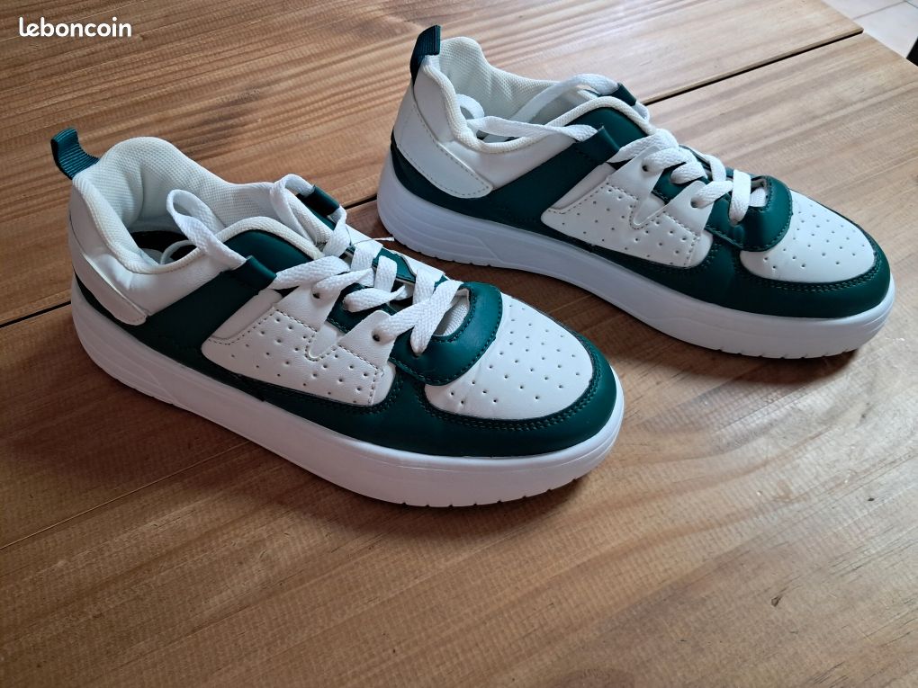 Baskets femme Shein blanc/vert pointure 38 Chaussures