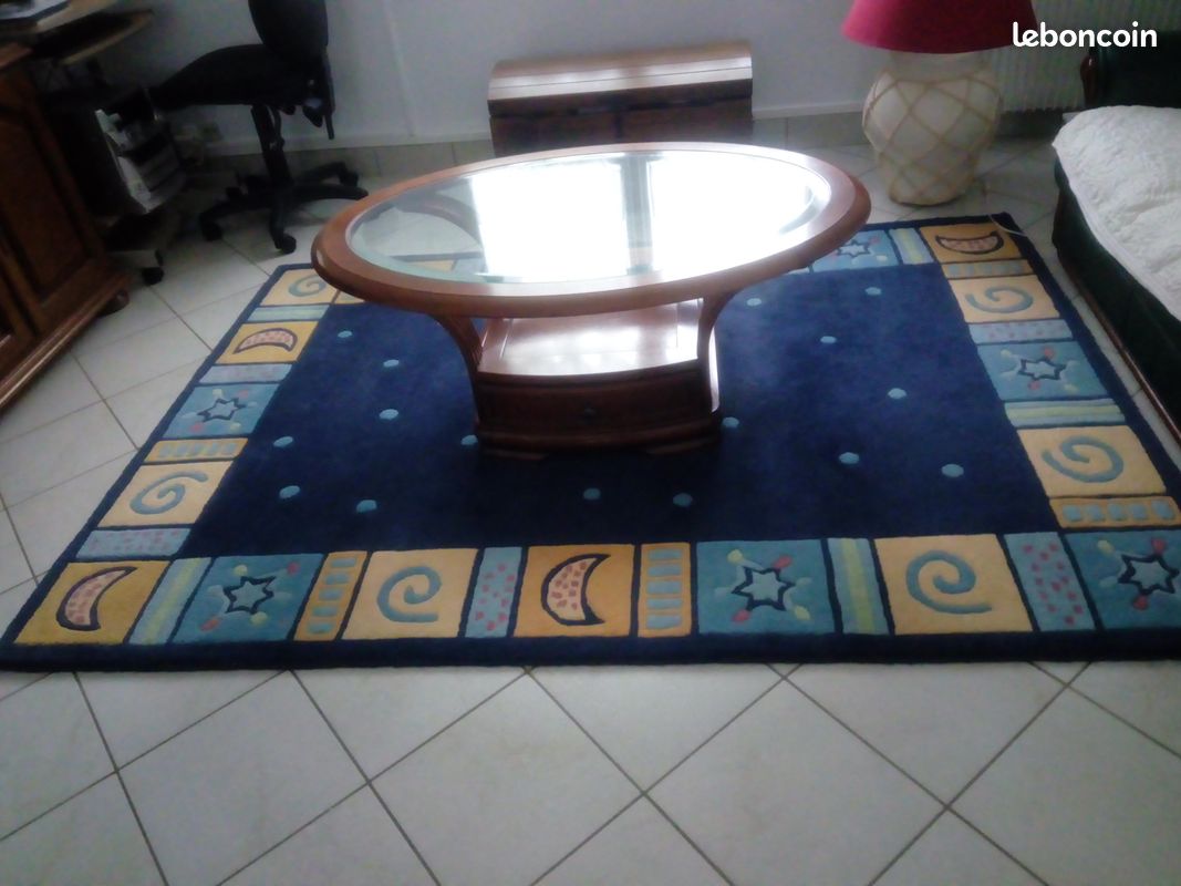 Tapis pure laine touffeté et ciselé main 160 X 230 (image 1)
