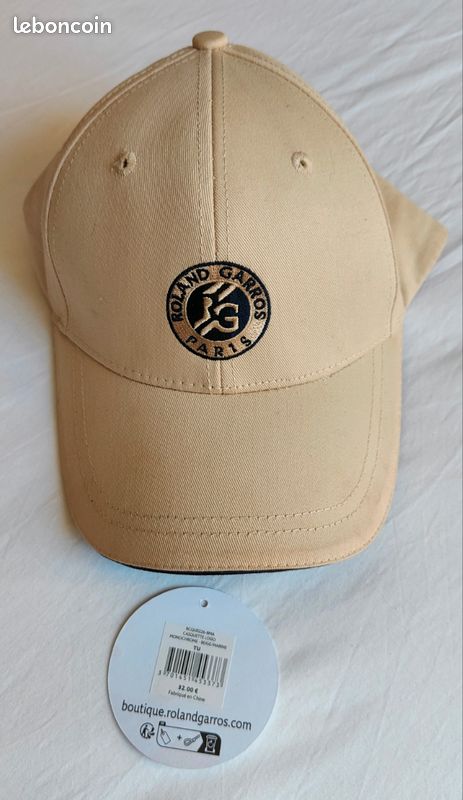 Casquette Roland Garros RG Beige brodée (image 1)