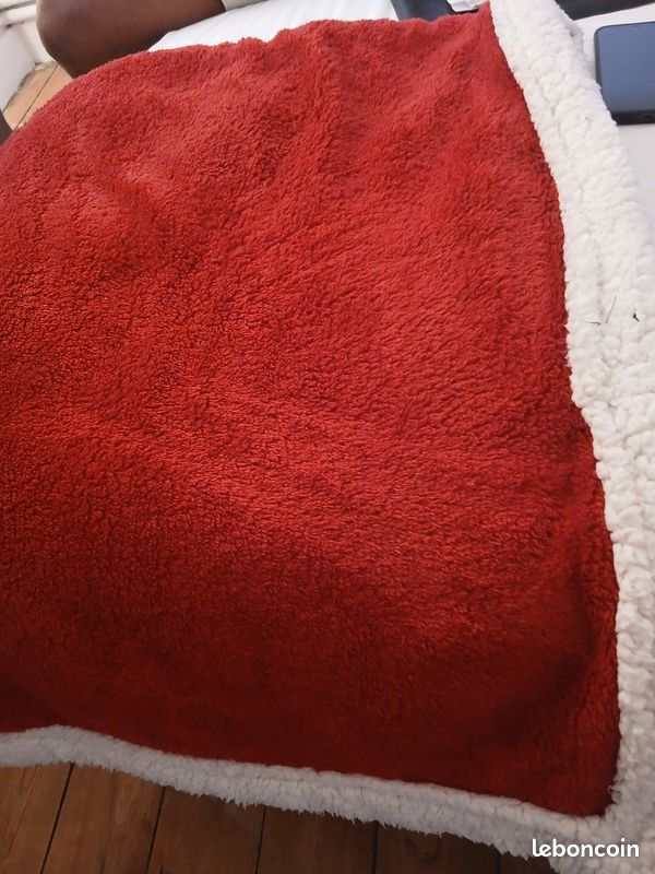 Plaid rouge et blanc très joli (image 1)