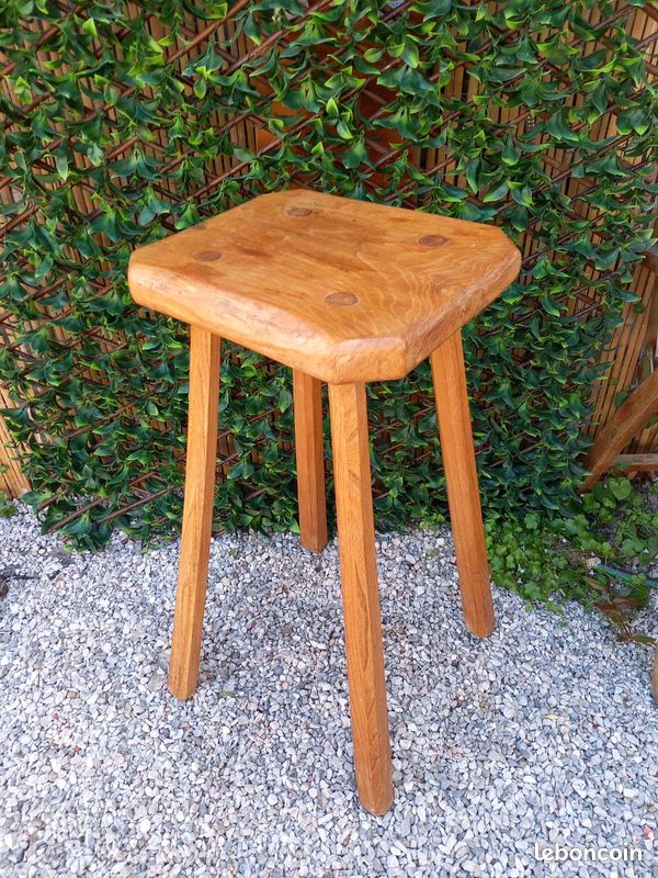 Console porte plante rustique bois massif (image 2)