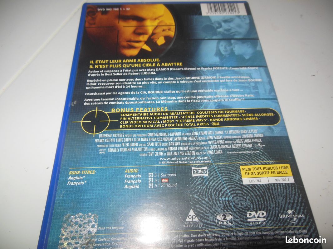 Dvd la mémoire dans la peau (image 2)