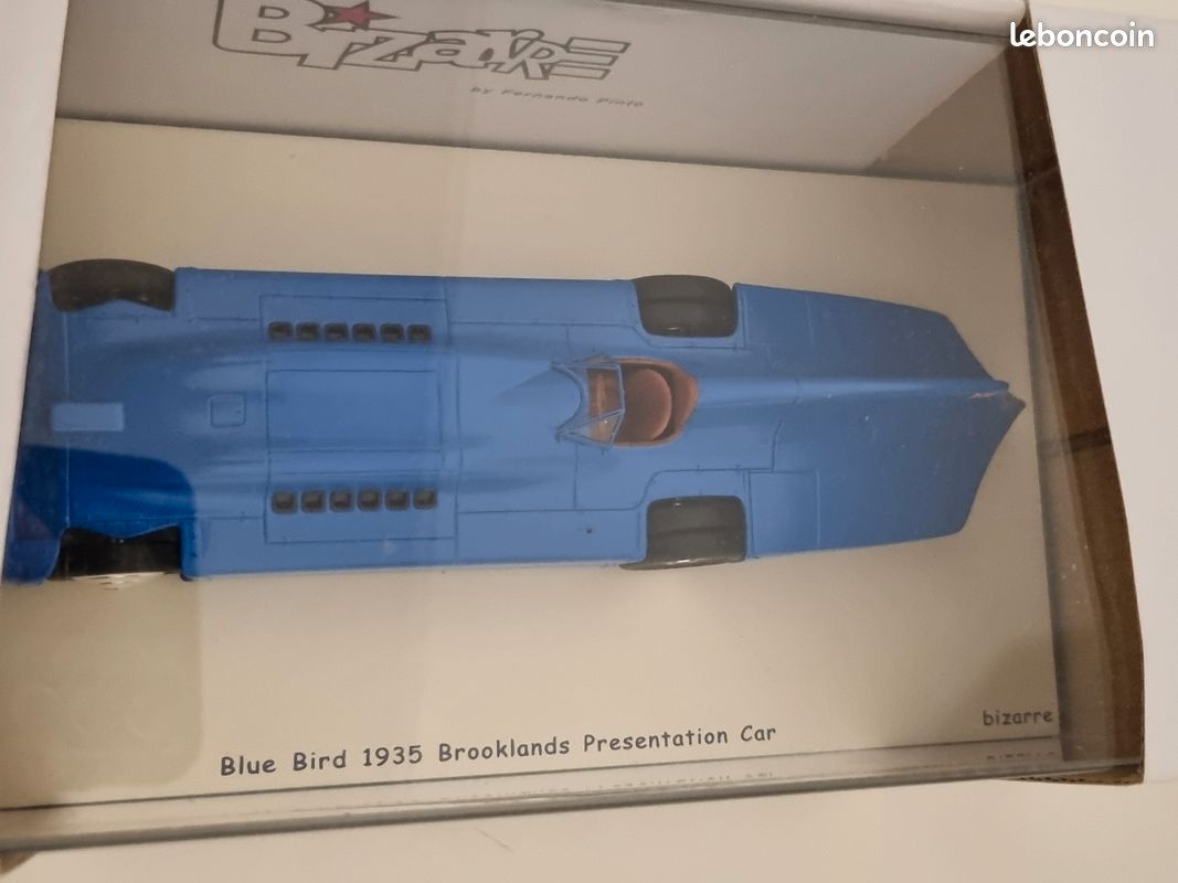 Miniature Blue Bird Brooklands 1/43 – Bizarre Collector 1935, Modèle BZ433, Métal Bleu, Neuve En Boîte