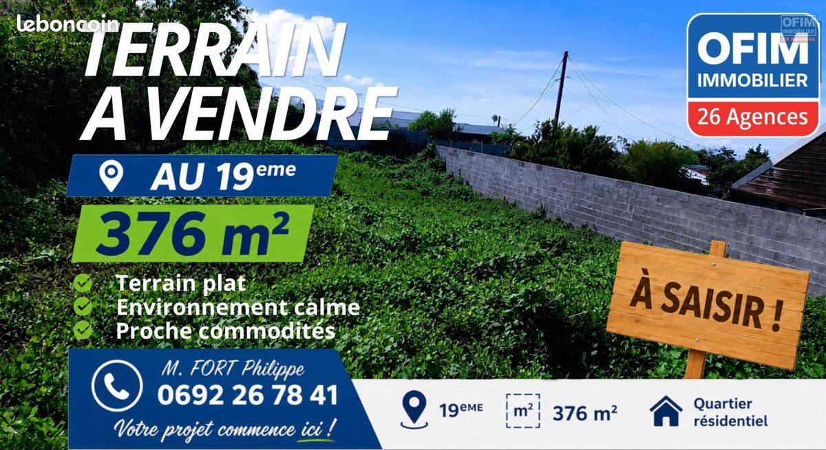 Terrain 376 m² · au Tampon · 376 m² · 107 700 €