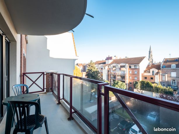 Loue T3 Meublé avec Parking Lille Centre quartier Catho/Vauban (62m² 7m² terrasse)