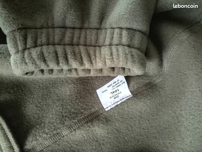 Blouson Polaire Kaki Armée Française - Taille 104L - Neuf - Tenue Militaire