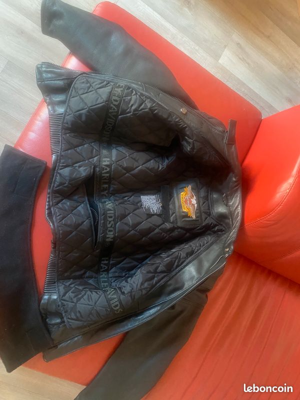 Veste cuir moto Harley Davidson femme XS (image 3)