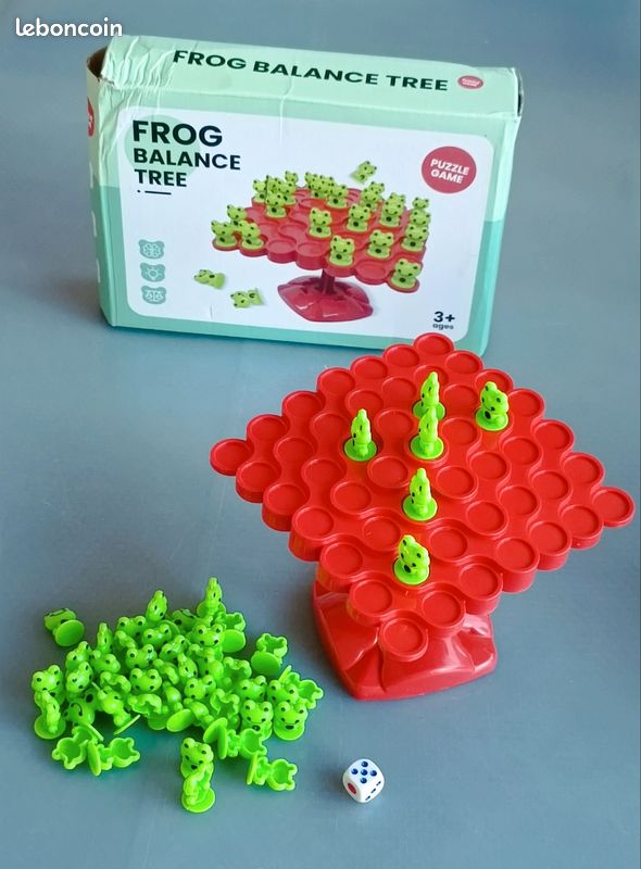 Jeu D'Équilibre Grenouille - 50 Grenouilles + Arbre + Plaque De Punition, Jeu De Société Familial
