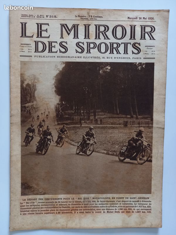 03/04/1928 Le Miroir Des Sports Magazine: Number: 420