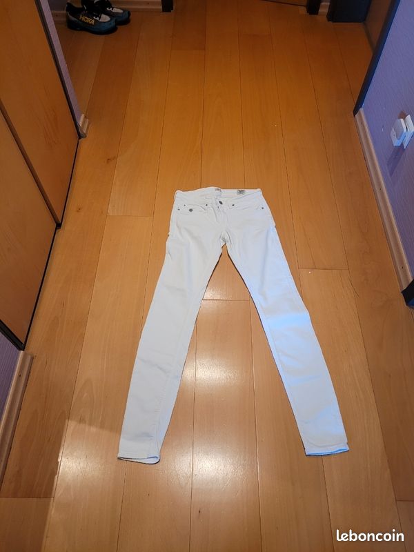 Jean femme gaastra blanc taille 27/34 (36/38 (image 2)