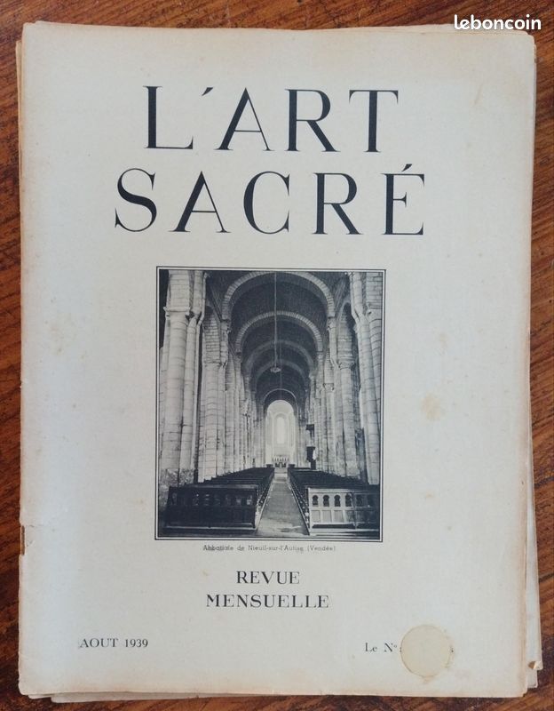 Lot de 19 magazines anciens L'Art Sacré 1937, 1938 et 1939 (image 8)