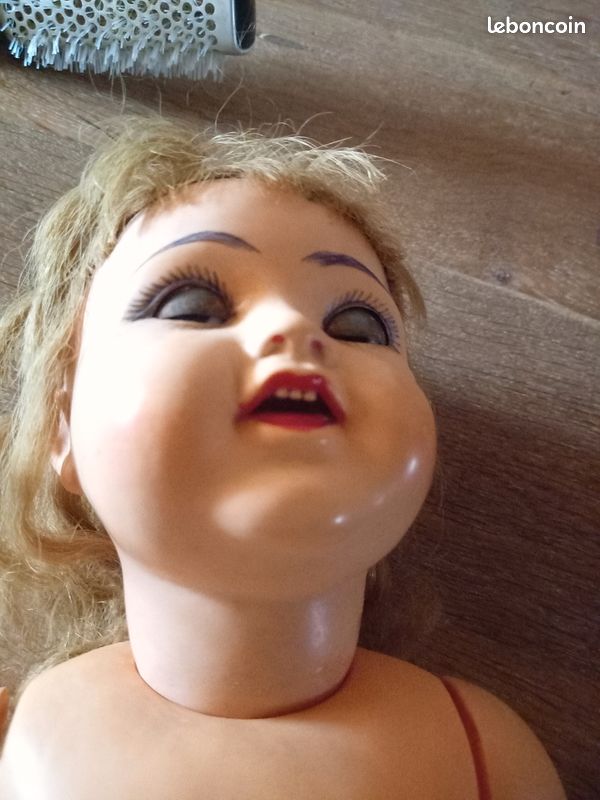POUPÉE ANCIENNE CELLULOÏD: Superbe "Coline" de Petitcollin 60 cm yeux