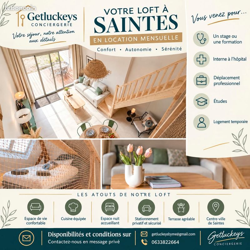 Appartement 2 pièces 42 m² · à Saintes · 42 m² · 690 €/mois