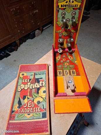Rare JEU N.K. ATLAS Paris Les Bouteilles Jeu d'adresse Made In France