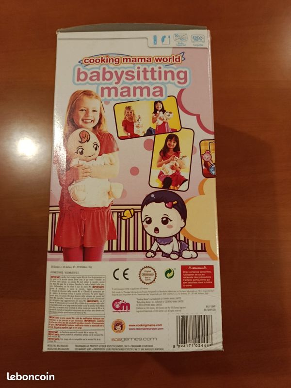 Jeu Wii Babysitting Mama + Peluche - Neuf Sous Blister, Boîte Abîmée