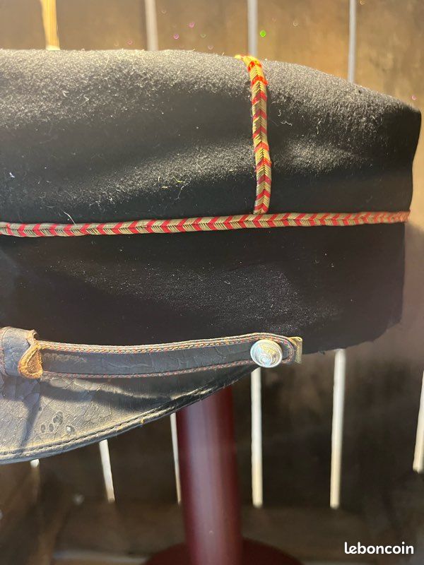 Képi adjudant de sapeurs-pompiers WW1 militaria France (image 4)