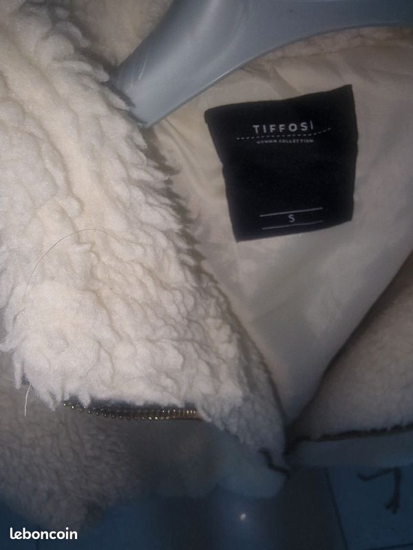 Blouson blanc cassé aspect mouton (image 3)