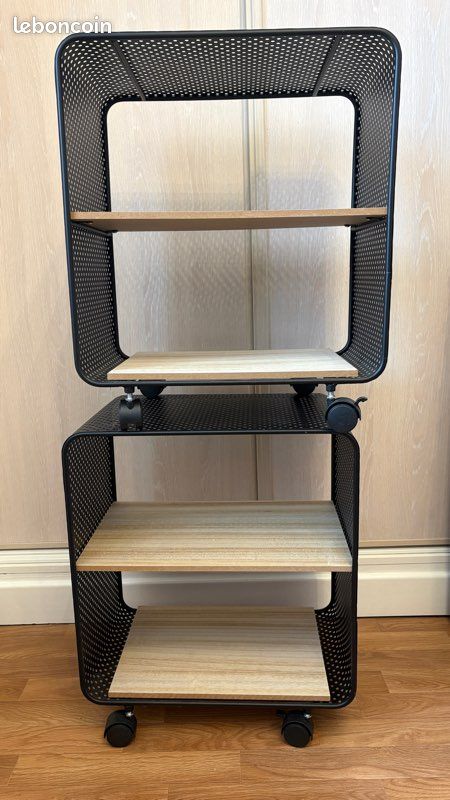 NIRMAN Lot De 2 Supports à Dessert Carrés Avec étagère Supérieure