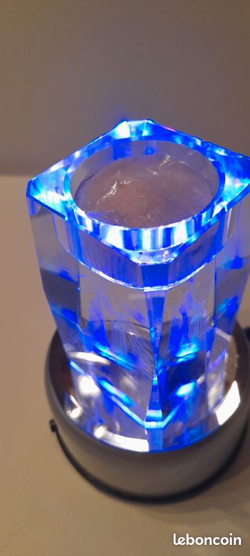 Lot de 2 bloc porte bougie et bloc cylindre en VERRE épais (image 9)