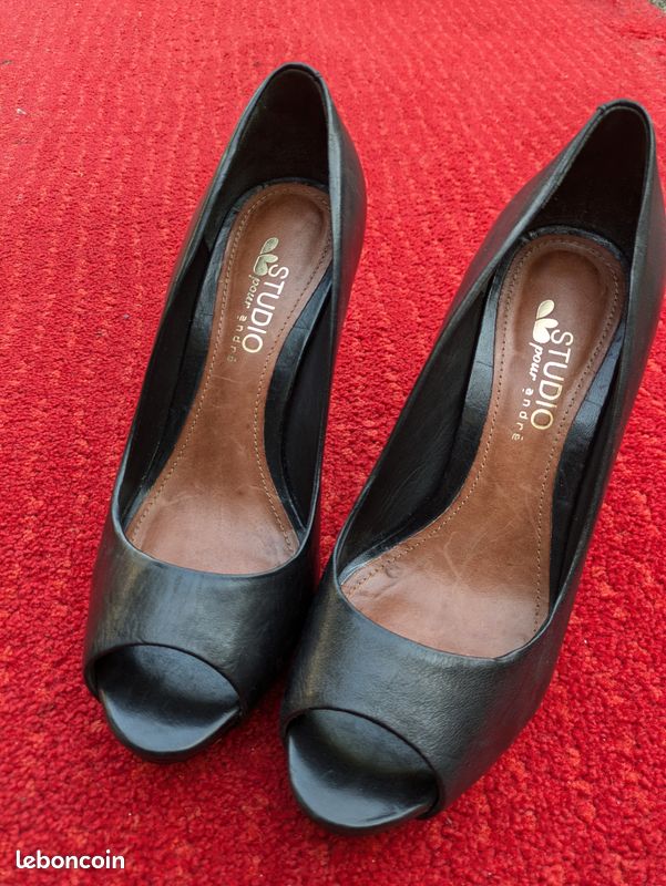 Vinyle Escarpin Plateforme Bout Ouvert Escarpins Vinyle Top