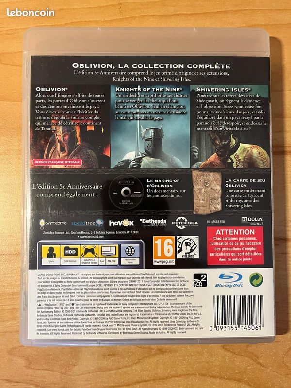 PS3 - Oblivion - Elder's Scroll IV - Edition 5ème anniversaire (image 2)
