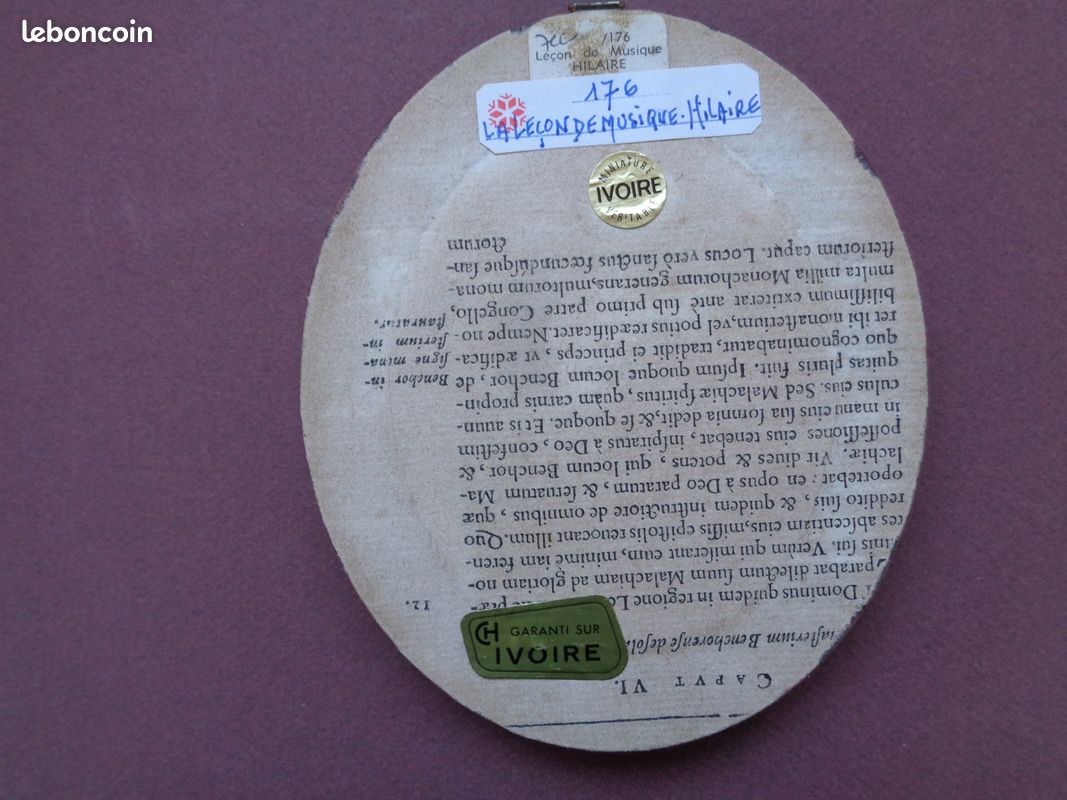 Peinture miniature: La Leçon de Musique de Jean-Baptiste HILAIRE » -  Décoration