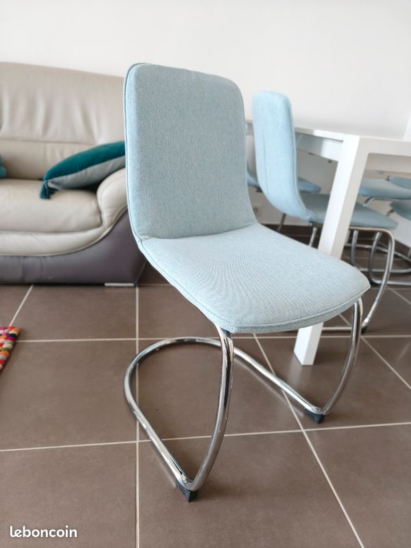 Chaises bleues x6 (image 3)