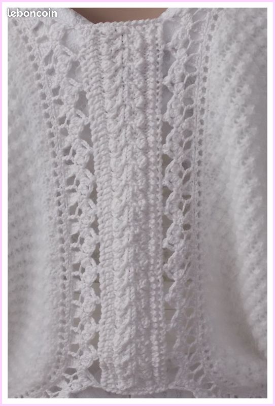 Gilet Boléro Angora & Soie Blanc "JULIA" d'ANNY BLATT Taille 38/40 Neuf (image 6)