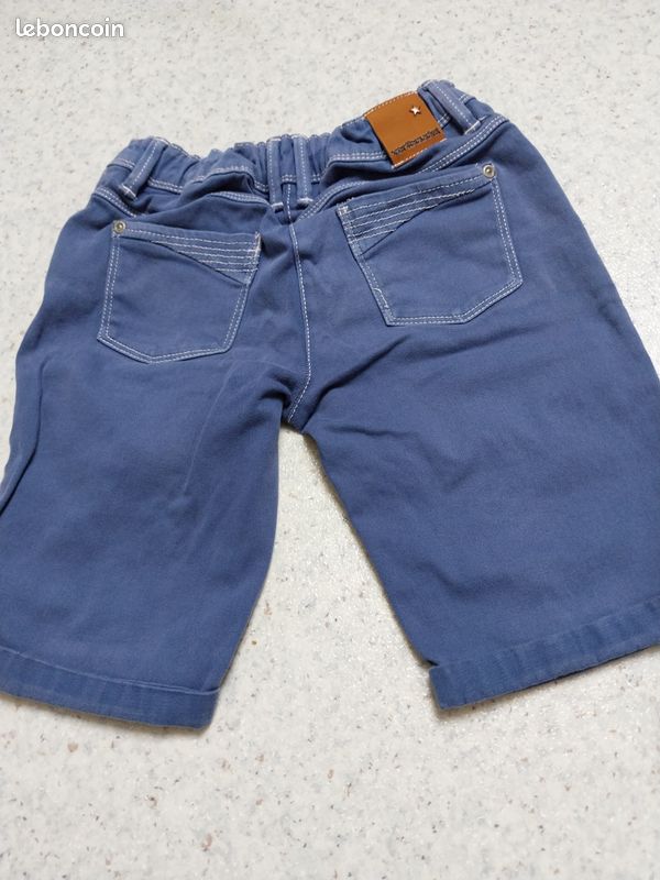 Short bleu T 10 ans Vertbaudet (image 3)