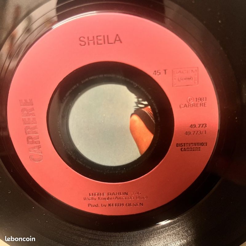 Sheila - Little Darlin' - Vinyl 45 t (image 3)