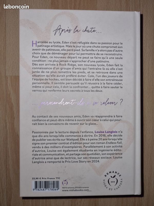Livre Endless Fall de Louise Langlois - édition relié (image 2)