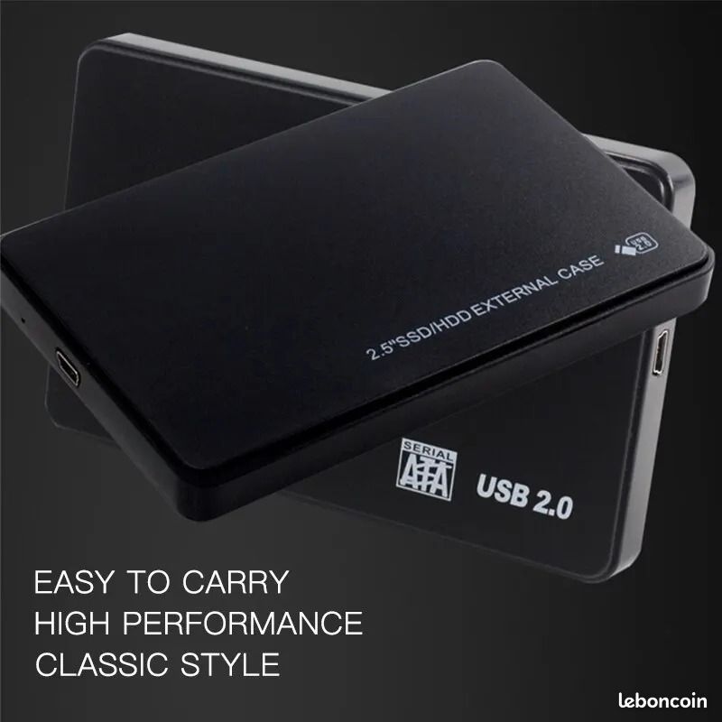 USB 2.0 HDD Disque Dur Externe Cas 2.5 Pouce En Plastique SATA Boîtier SSD Haute Vitesse Support De Transmission Fenêtre Mac Android (image 2)