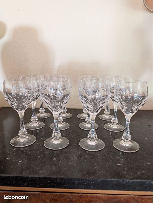 33 verres cristal de Lorraine modèle Gérard-Vin/eau/champagne/whisky (image 4)