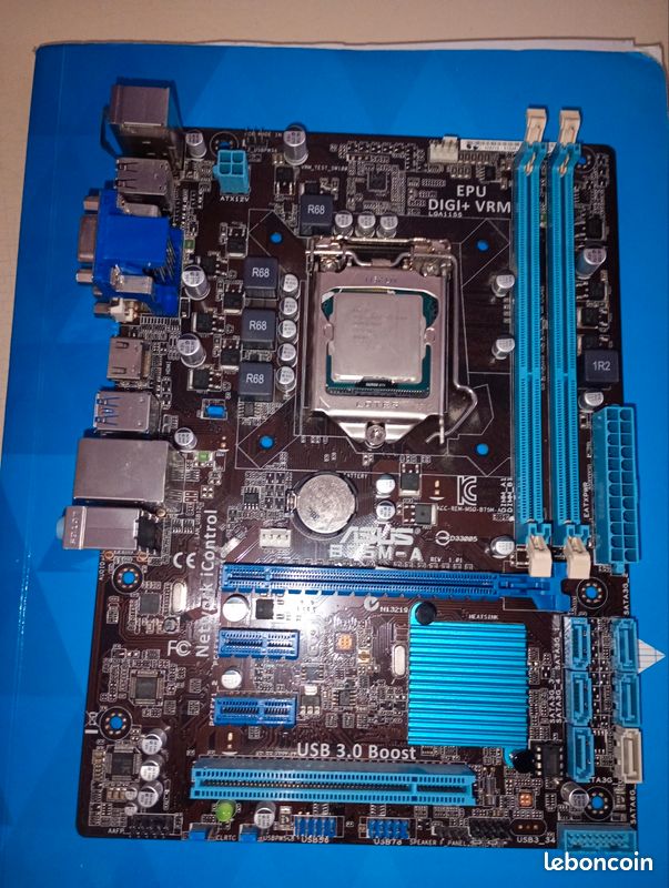 Carte mère ASUS B75M-A + Processeur Intel Pentium G2020 – Fonctionne parfaitement - Accessoires informatique