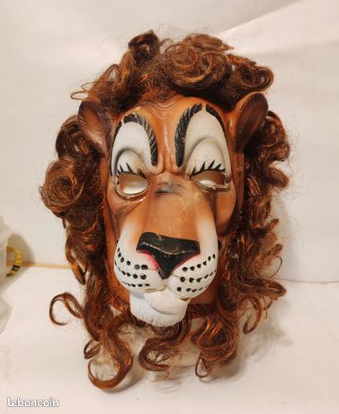 Masque Enfant César – Cochon – Années 1970 – Déguisement Vintage France