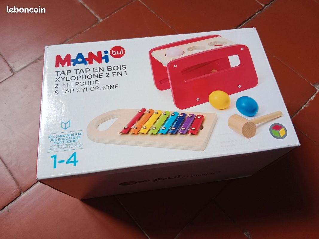 Tap tap + xylophone en bois Oxybul - neuf (image 1)