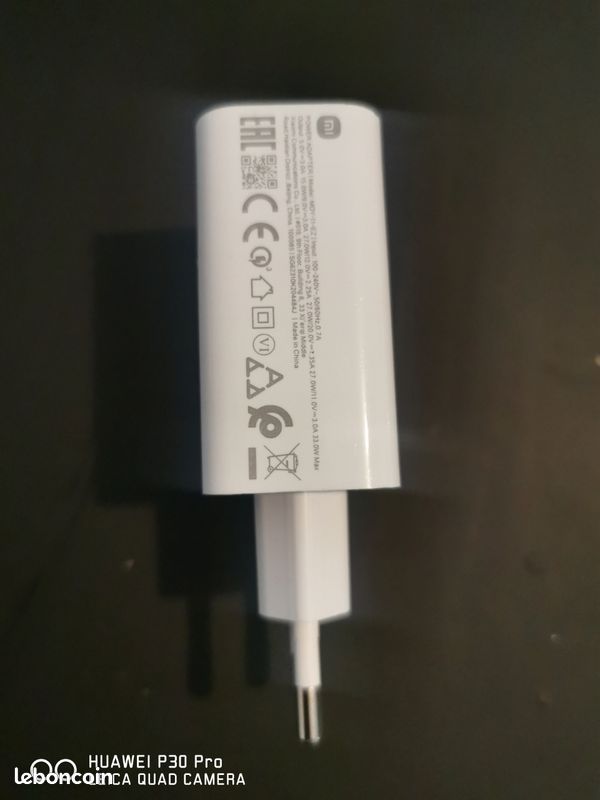 Adaptateur Chargeur Xiaomi original 33W (image 2)