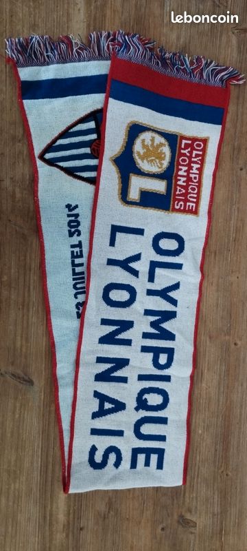 Ancienne Echarpe Foot vintage Olympique Lyonnais OL Lyon