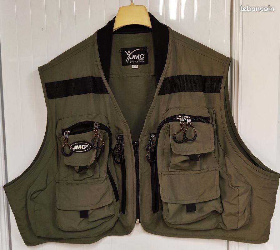 Gilet de Pêche à La Mouche 17 Poches Réglable Taille Unique Différents Types de Pêche Kayak Rivière - Gilets de Pêche (13838941