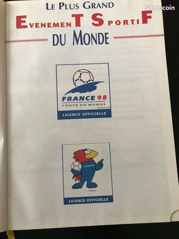 Agenda Officiel Coupe Du Monde Football 1998 France état Neuf Footix