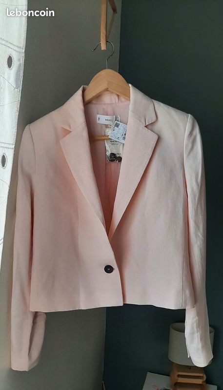 Robe Blazer Rose Pale Veste Blazer Rose Pale Mango Neuve Vêtements