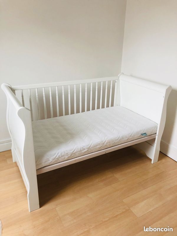 Lit enfant Sauthon Little Big Bed 140x70 Elodie blanc (image 3)