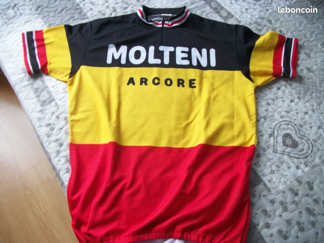 Maillot Cycliste Vintage Français – T-shirt De Vélo Club, Tour De France, état Visible