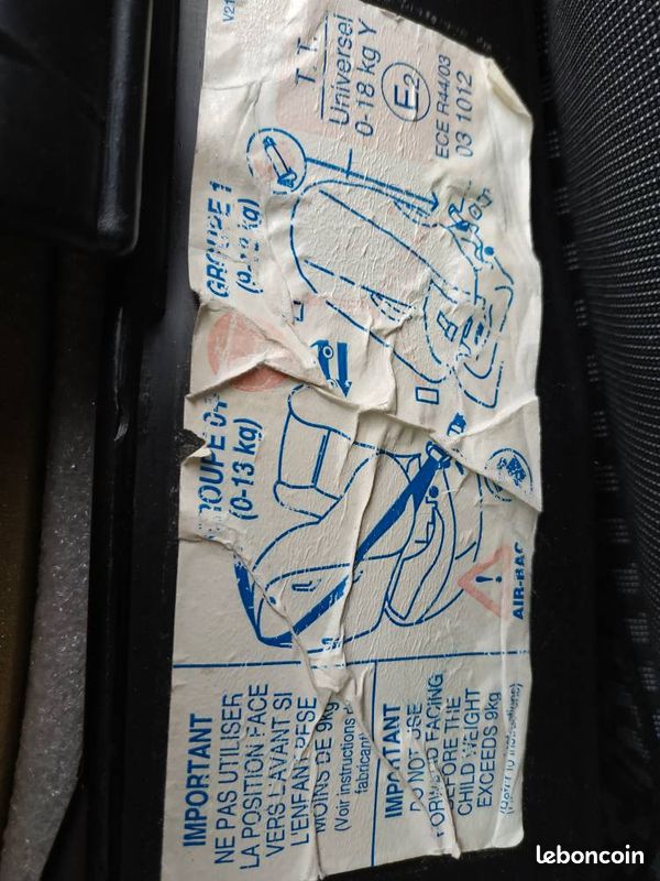 Siège auto de 0 à 18kg yy (image 2)